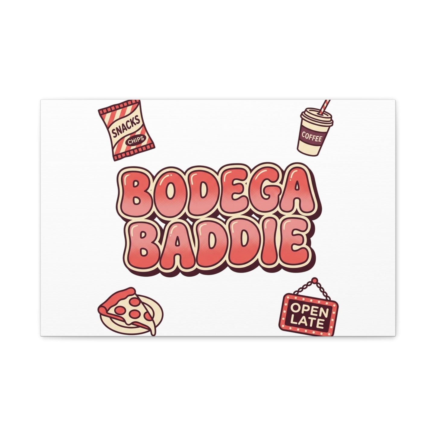 Bodega Baddie Matte Canvas, Stretched | NYC Y2K Corner Store Vibes