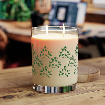 Pothos Pattern Soy Candle 11 oz – Three Scent Options