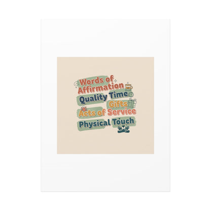 Love Languages List Matte Canvas Wall Art | love language meme, relationship humor