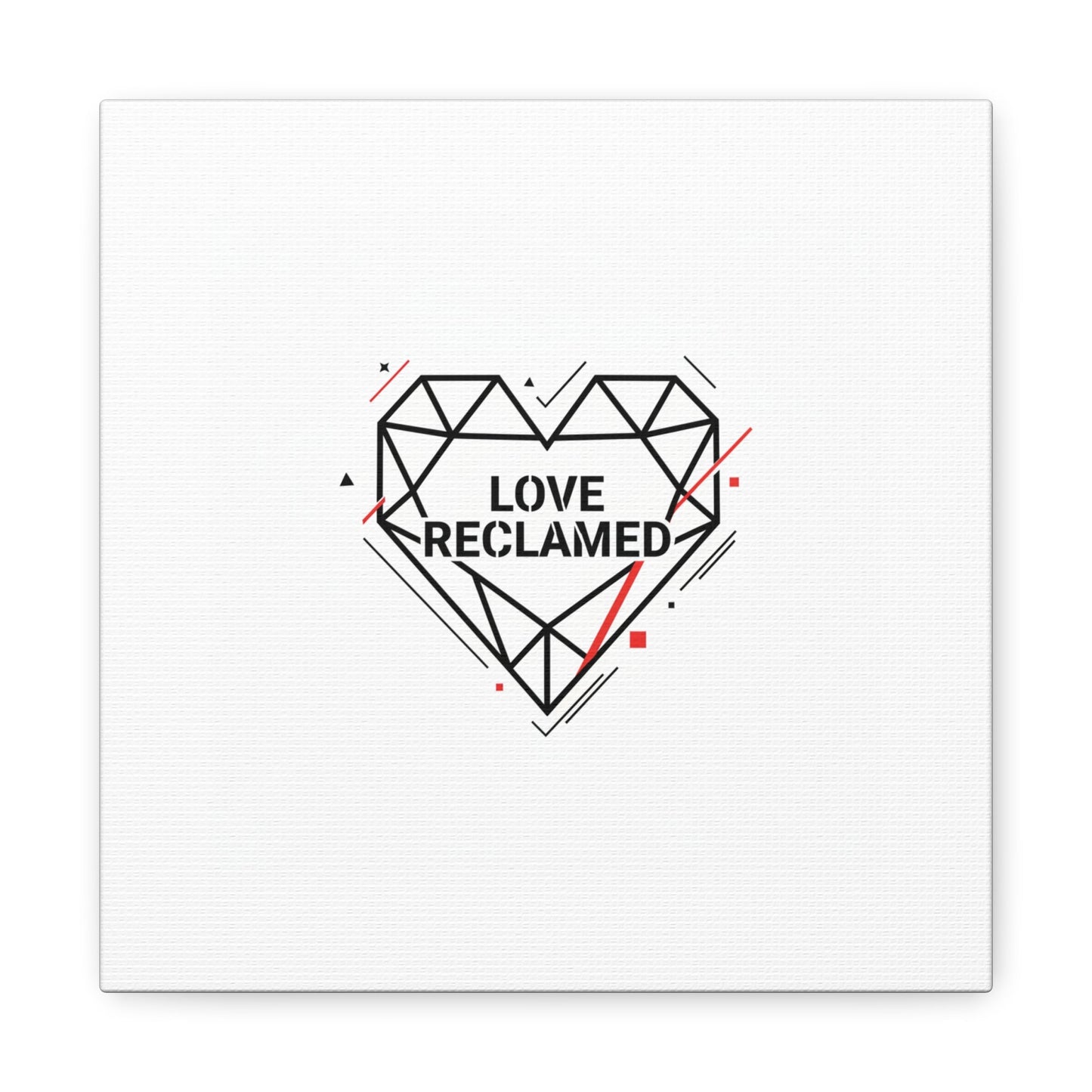 Love Reclaimed Canvas | modern heart design, minimalist love icon
