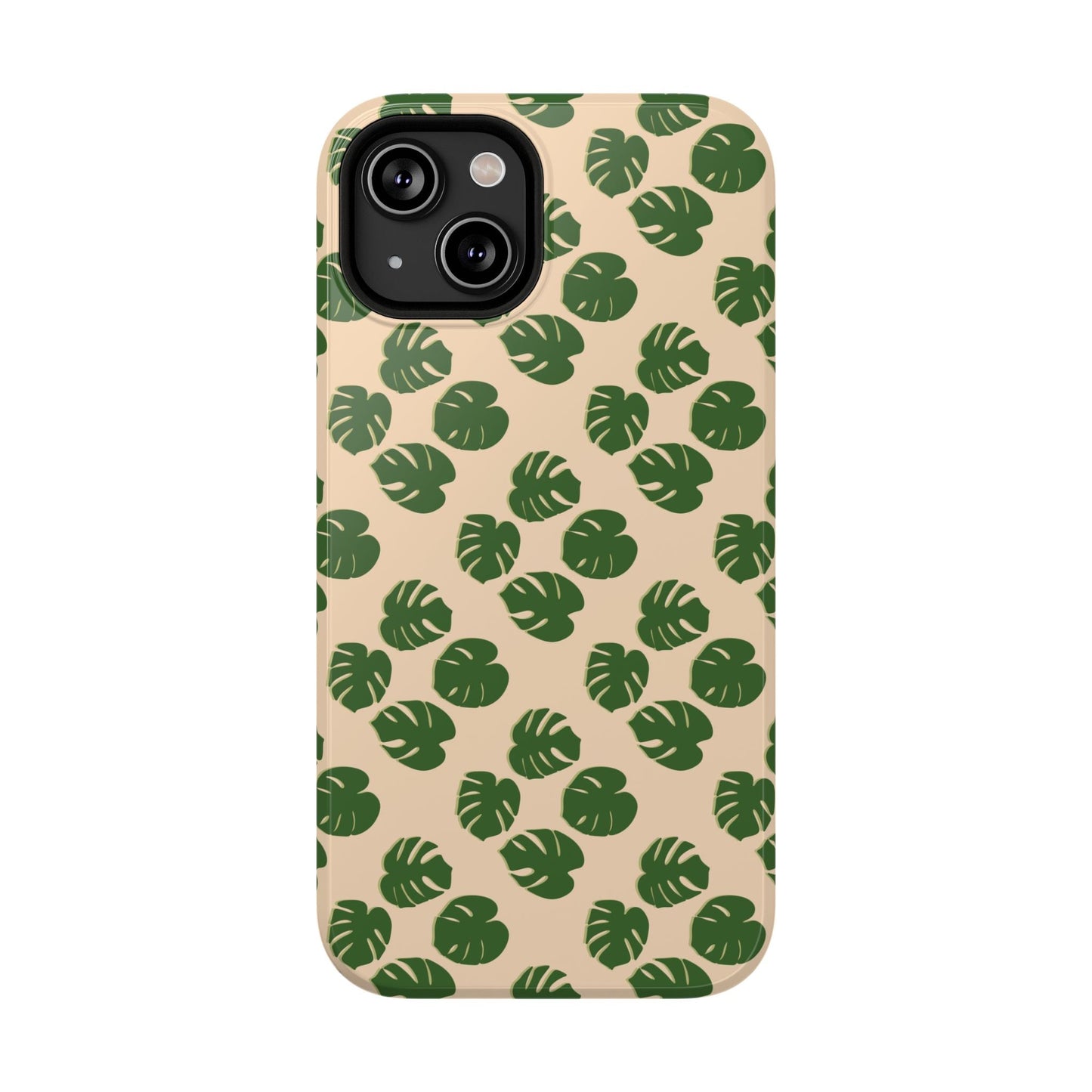 Monstera Pattern Phone Case – Dual Layer Protective Cover