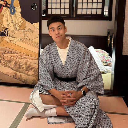 Mens Japanese-style Summer Yukata Japanese-style Loungewear