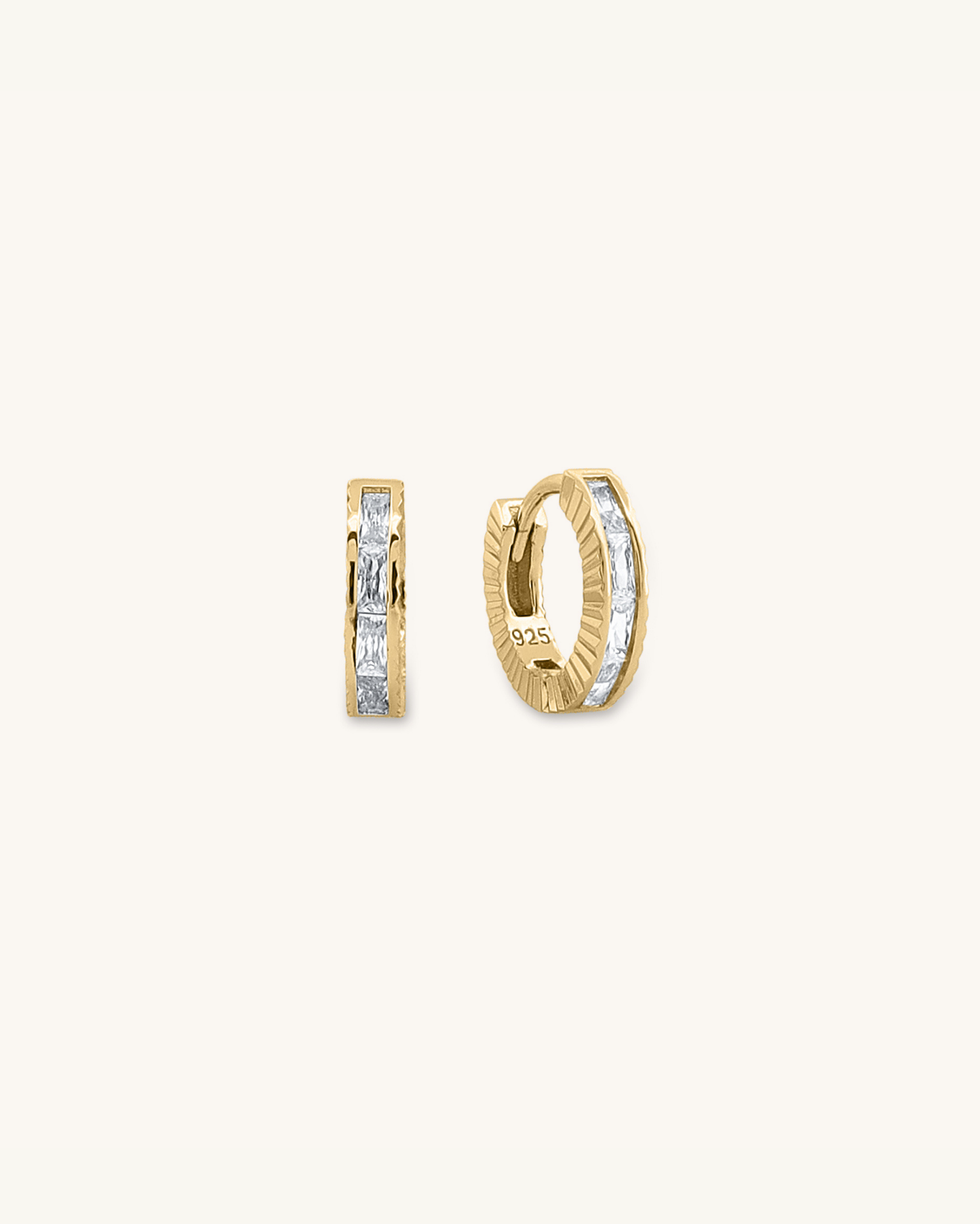 Baguette Cut Hoops