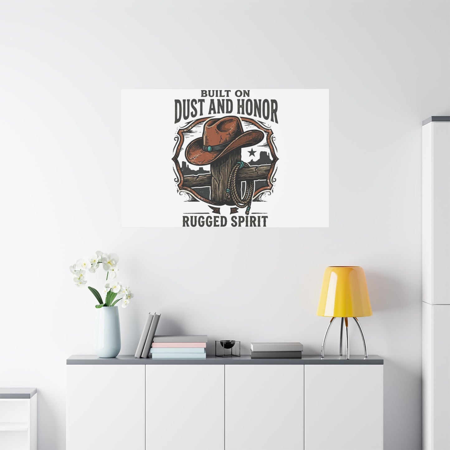 Built on Dust and Honor Canvas | Western cowboy, vintage Americana
