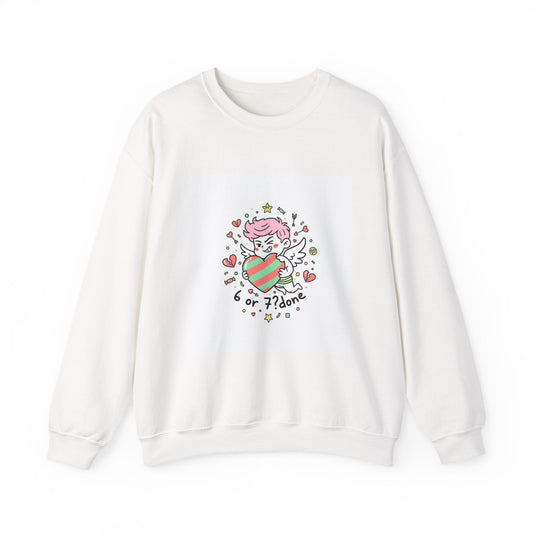 6 7 Weird Cupid Crewneck | Viral Valentine's Sweatshirt | Funny Quirky Love