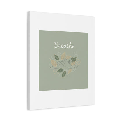 Breathe Mountain Line Canvas | Nature Symbols, Minimal Forest Wall Art