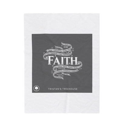 handwritten faith doodle blanket | velveteen plush blanket