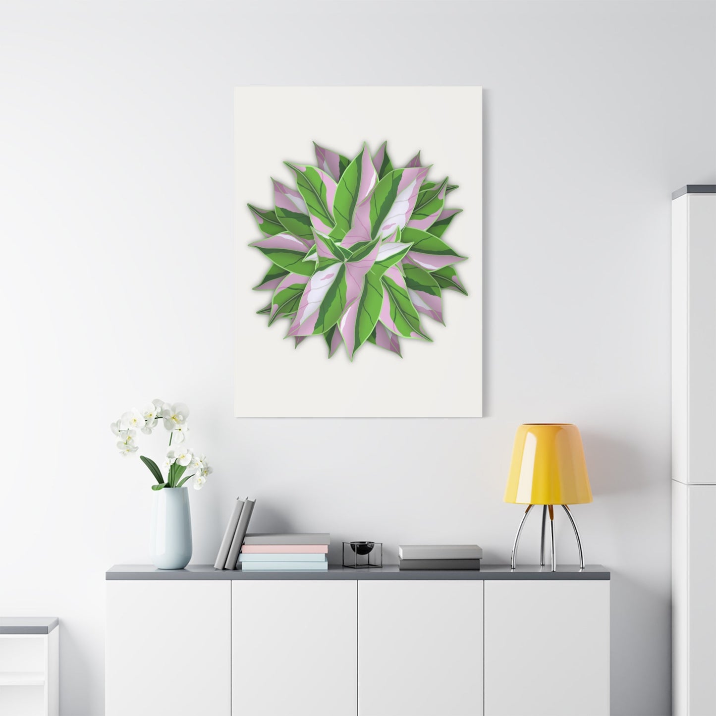 Syngonium Tricolor Pattern Canvas Print – Botanical Wall Art