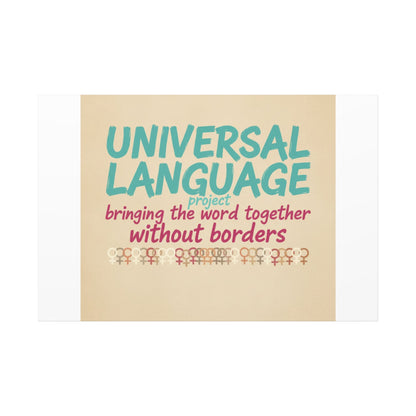 Universal Language Canvas | empowerment slogan, equality wall art