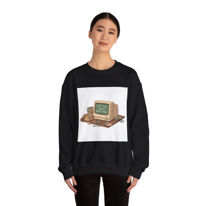 I’ll Try Again Next Year Crewneck Sweatshirt | Resolution Joke, Retro Computer