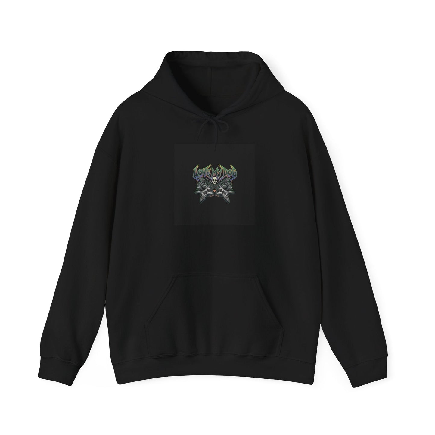 LOUD Self-Care, Metal Font Hoodie | gothic wellness quote, edgy self-care merch