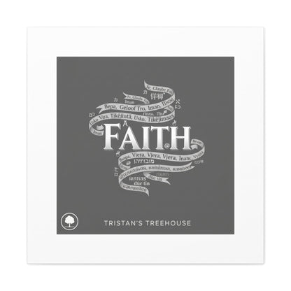 handwritten faith ribbon Canvas | sketch aesthetic, doodle design
