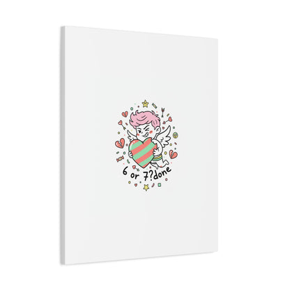 Weird Cupid heart illustration Canvas | Weird Valentine, quirky chaotic love