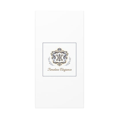 Ornate Brooch Emblem Canvas | Vintage Formalwear Accents, Baroque Print
