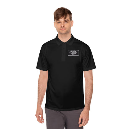 Unity & Strength Men’s Sport Polo — Small “UNITY” Patch Chest Logo