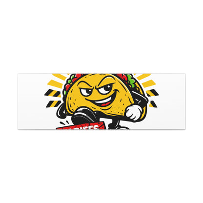 Tacos Not Tariffs Canvas | political taco pun, tariff backtrack meme