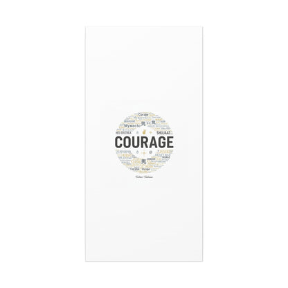 Courage Word Cloud Canvas | Fresh-Start Minimalism art print