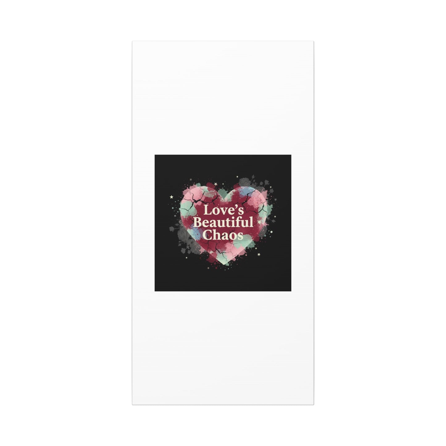 Love's Beautiful Chaos Canvas Print | Soft Grunge Hearts, Distressed Heart Art