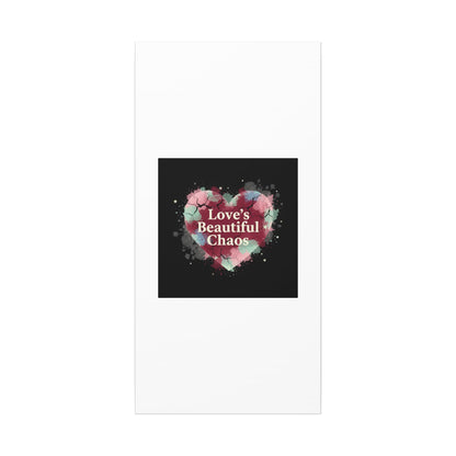 Love's Beautiful Chaos Canvas Print | Soft Grunge Hearts, Distressed Heart Art
