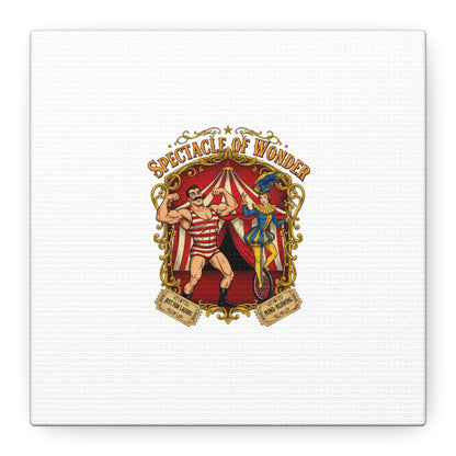 Spectacle of Wonder Circus Art Print, Canvas | Vintage Carnival Design