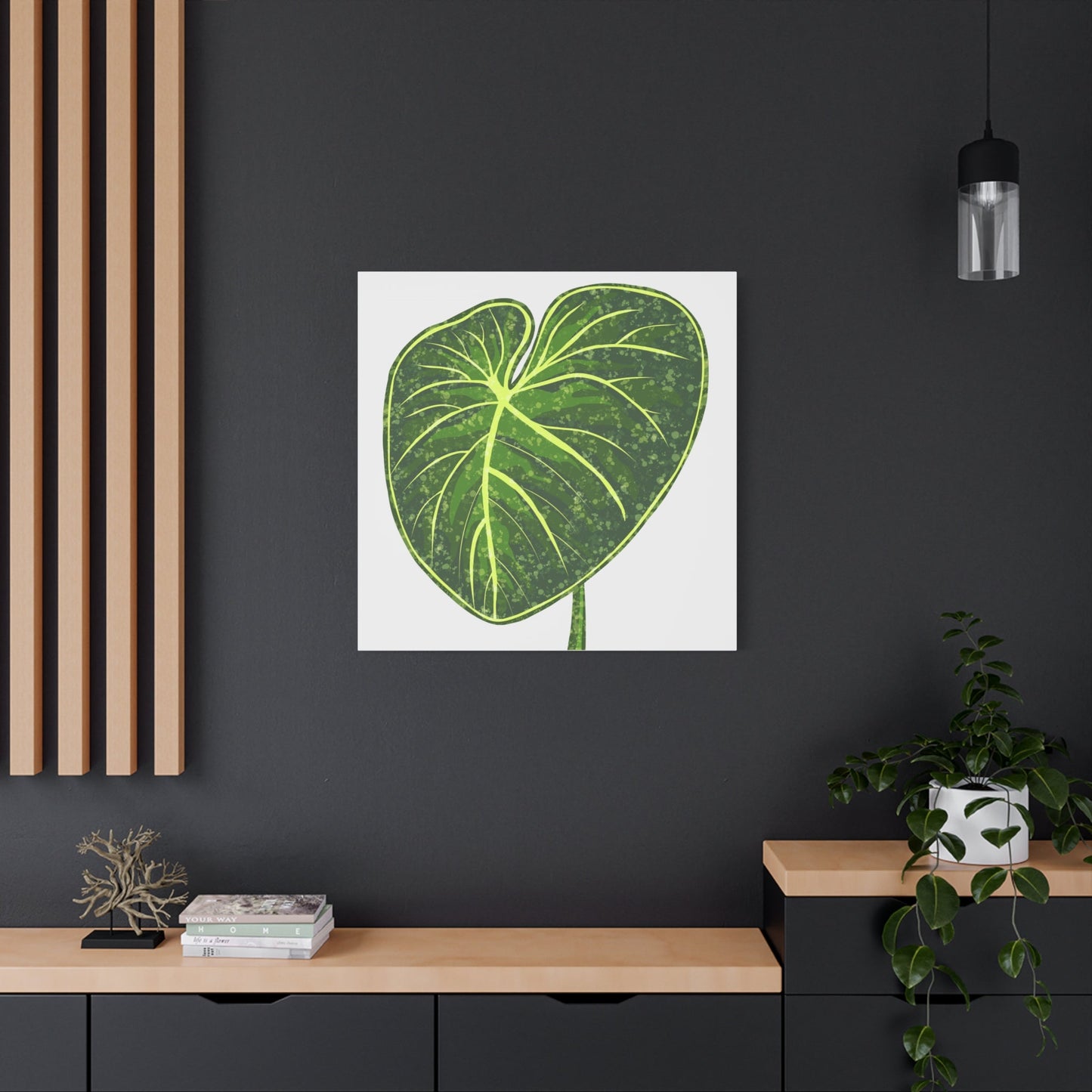 Philodendron Gloriosum Canvas Print – Botanical Wall Art
