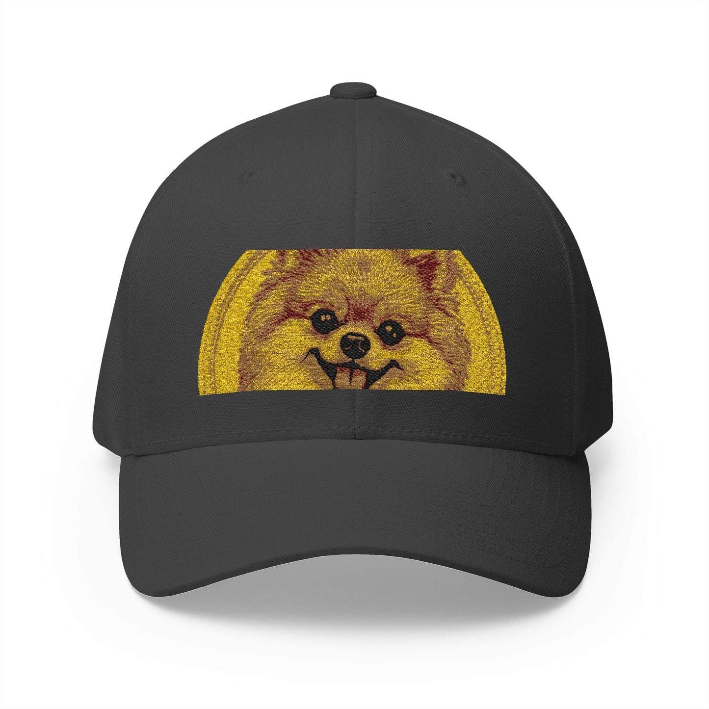 Embroidered Funny Pomeranian Dog Cap – Cute Dog Face Baseball Hat