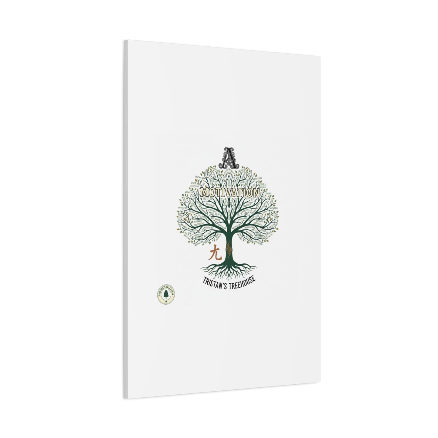 Handwritten Doodle Tree Canvas | Matte Stretched Wall Art