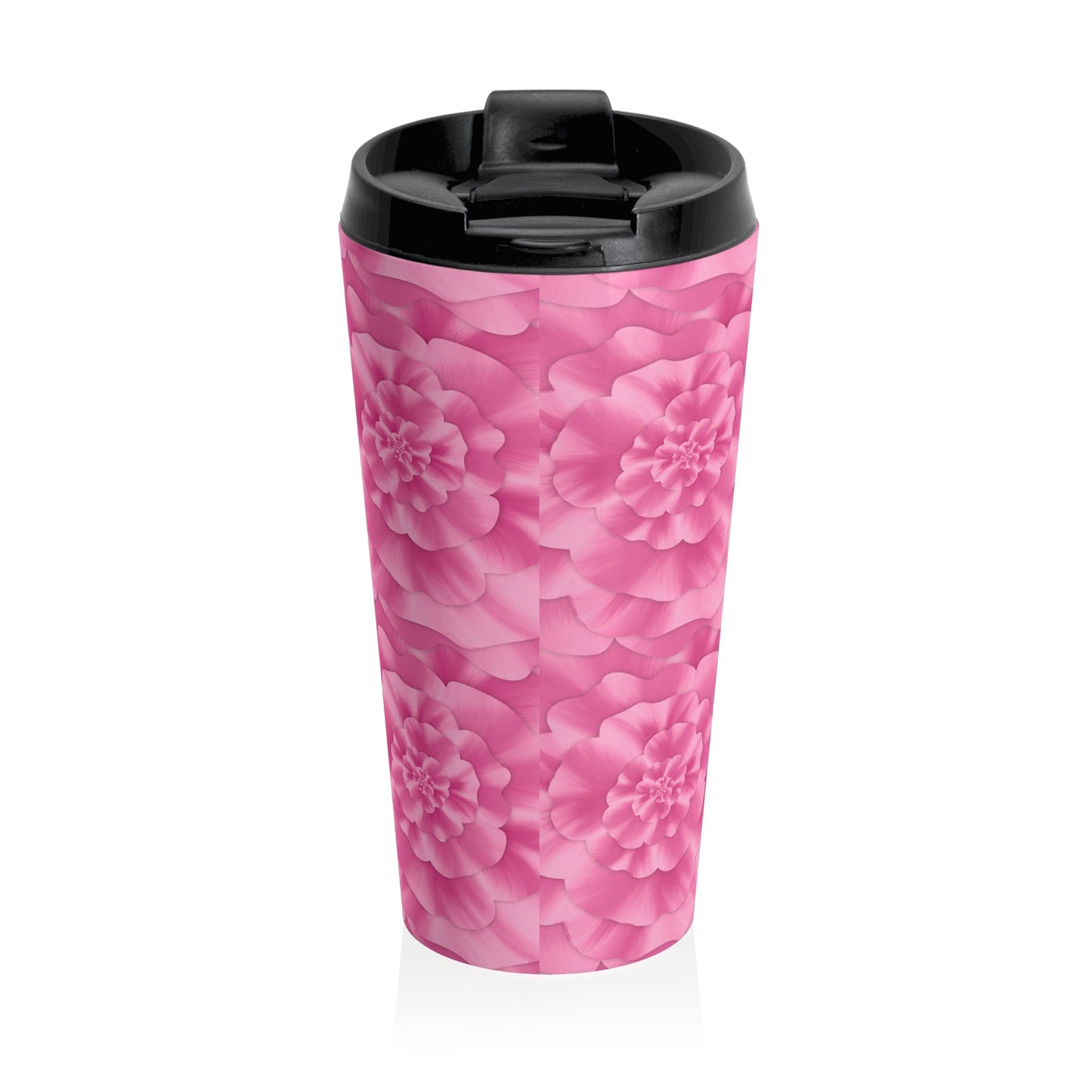 Peony Pattern 15 oz Vacuum Insulated Stainless Steel Travel Tumbler