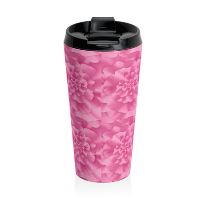 Peony Pattern 15 oz Vacuum Insulated Stainless Steel Travel Tumbler