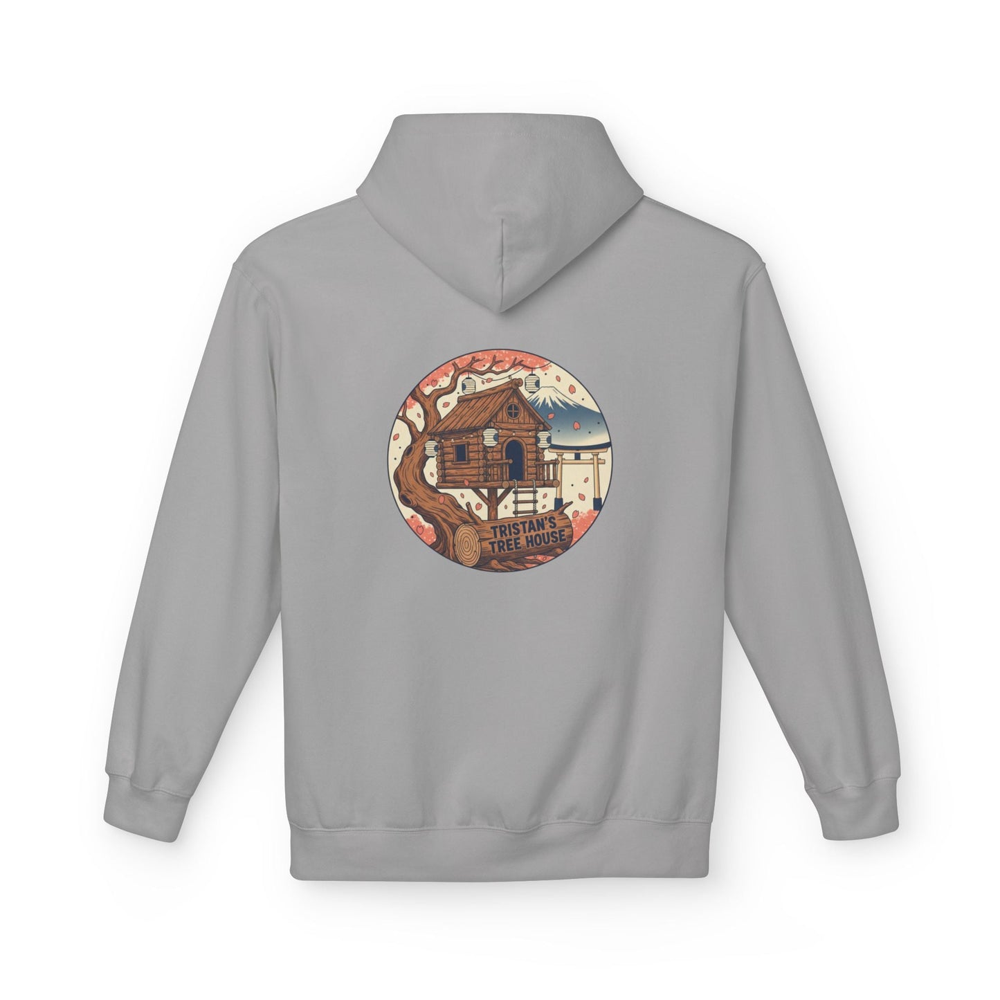 Hoodie — “Love is a Universal Language” Cozy Retro Cabin Graphic Hoodie