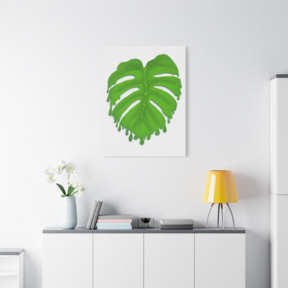 Melting Monstera Canvas Print – Botanical Wall Art