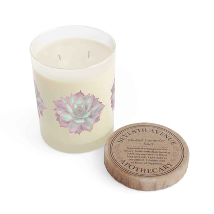 Echeveria Violet Queen Succulent Soy Candle 11 oz – Three Scent Options