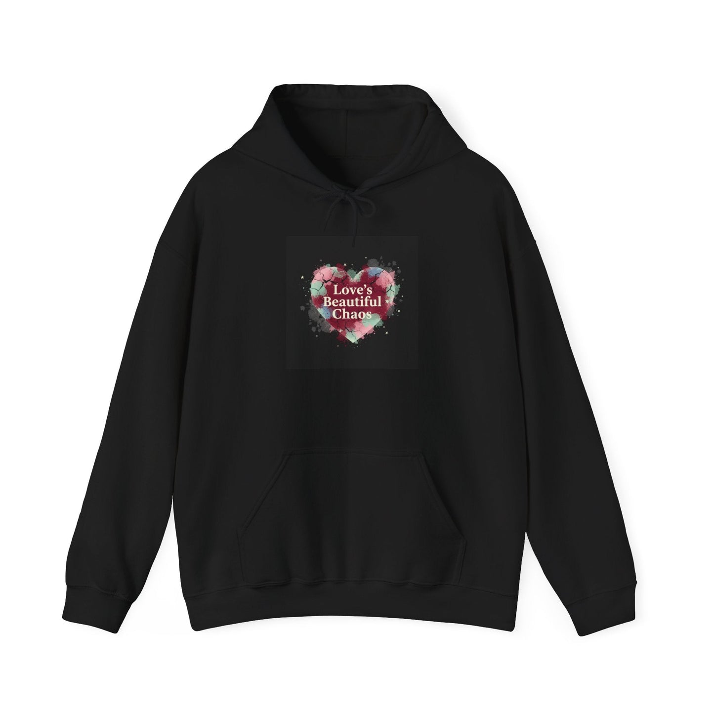 Distressed Heart Collage Hoodie | Soft Grunge Hearts, punk heart design