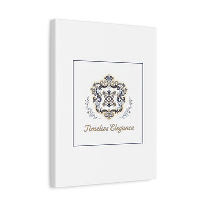 Ornate Brooch Emblem Canvas | Vintage Formalwear Accents, Baroque Print