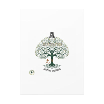Handwritten Doodle Tree Canvas | Matte Stretched Wall Art