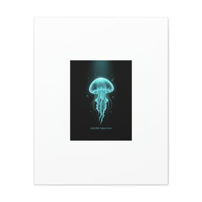 Bioluminescent Jellyfish Art Canvas | Deep Sea Aesthetic, Neon Glow