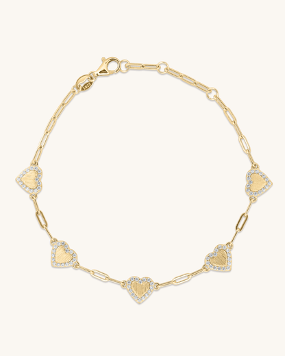Matt Heart Bracelet