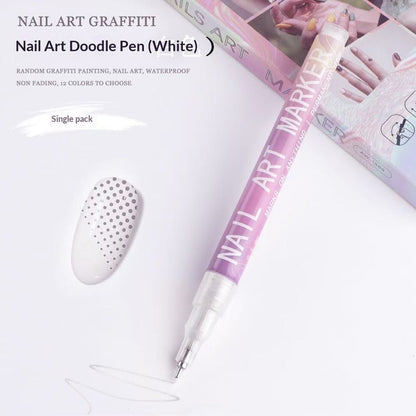 Doodle Nail Art Pen 12-color Liner Paint Brush Nail