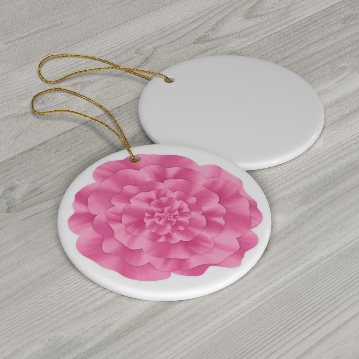 Peony Ceramic Ornament