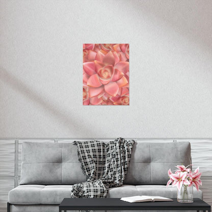 Graptosedum California Sunset Succulent Pattern Botanical Print – Unframed Wall Art