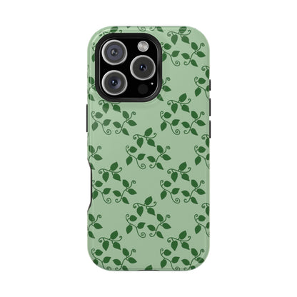Pothos Pattern Phone Case – Dual Layer Protective Cover