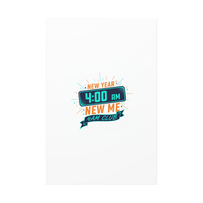 4AM Club New Year Graphic Canvas | Holiday Party Novelty, Festive New Year Decor