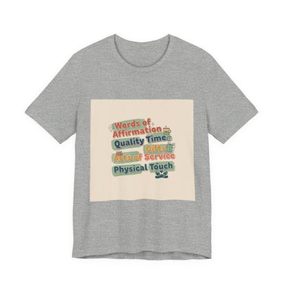 Love Languages Meme T-Shirt | acts of snacks, quiet love, relationship humor