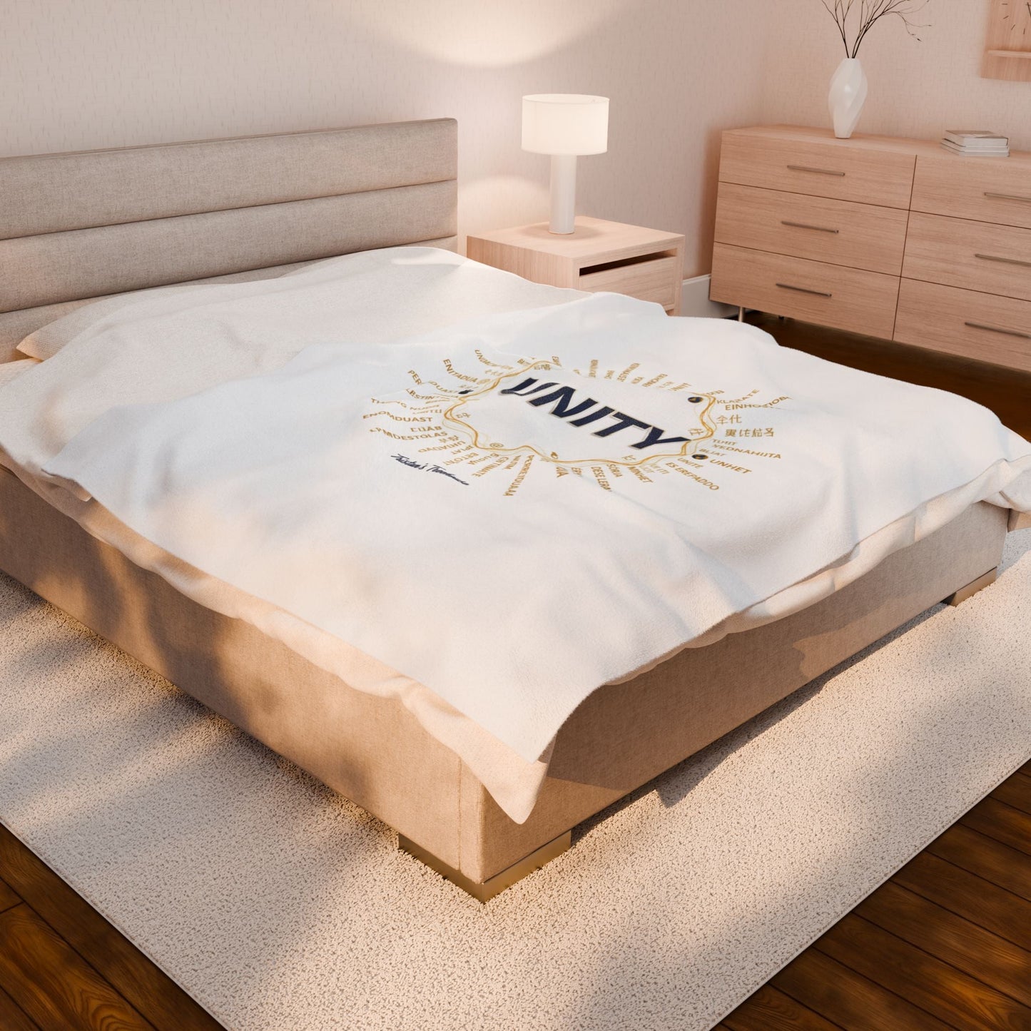 UNITY Velveteen Blanket | sober curious, Dry January mocktail pride