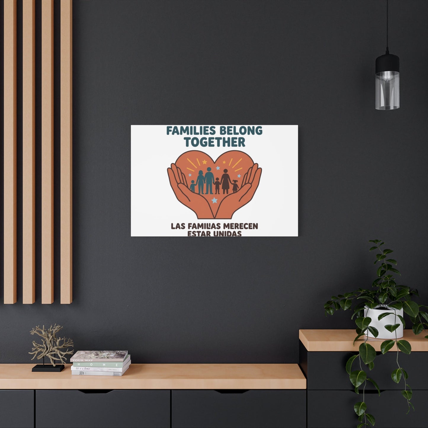 Families Belong Together Canvas | Family Unity, Bilingual Solidarity