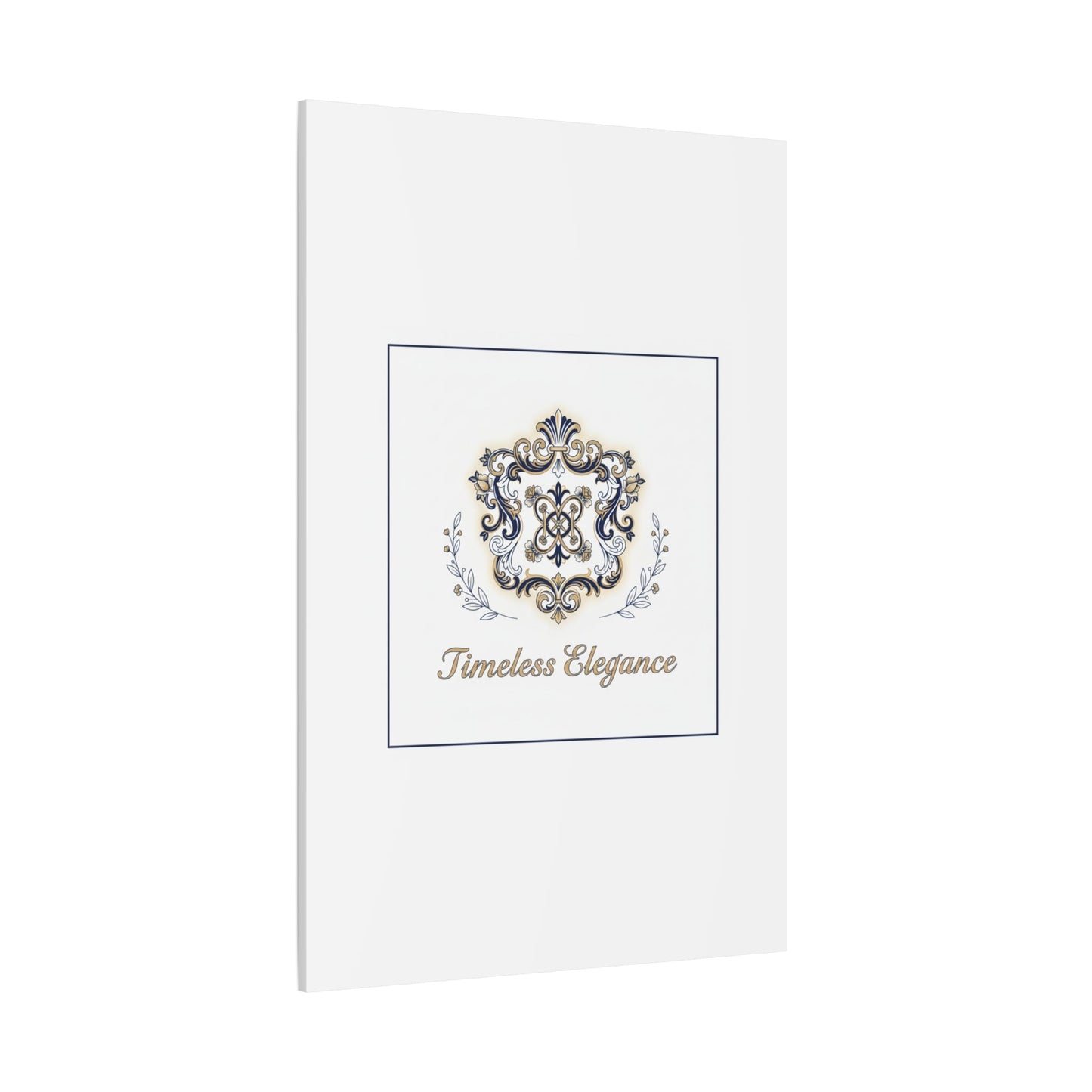 Ornate Brooch Emblem Canvas | Vintage Formalwear Accents, Baroque Print