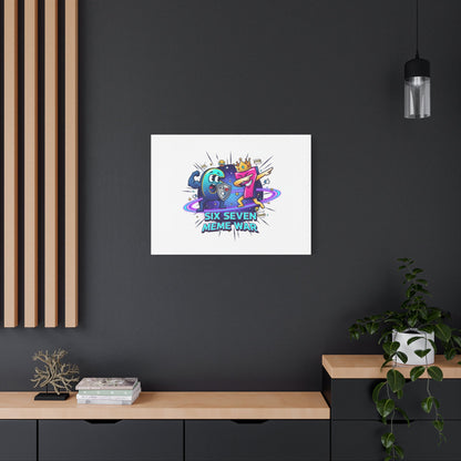 Six Seven Meme War Canvas | Legendary Internet Battle Art, Viral Culture Wall Decor