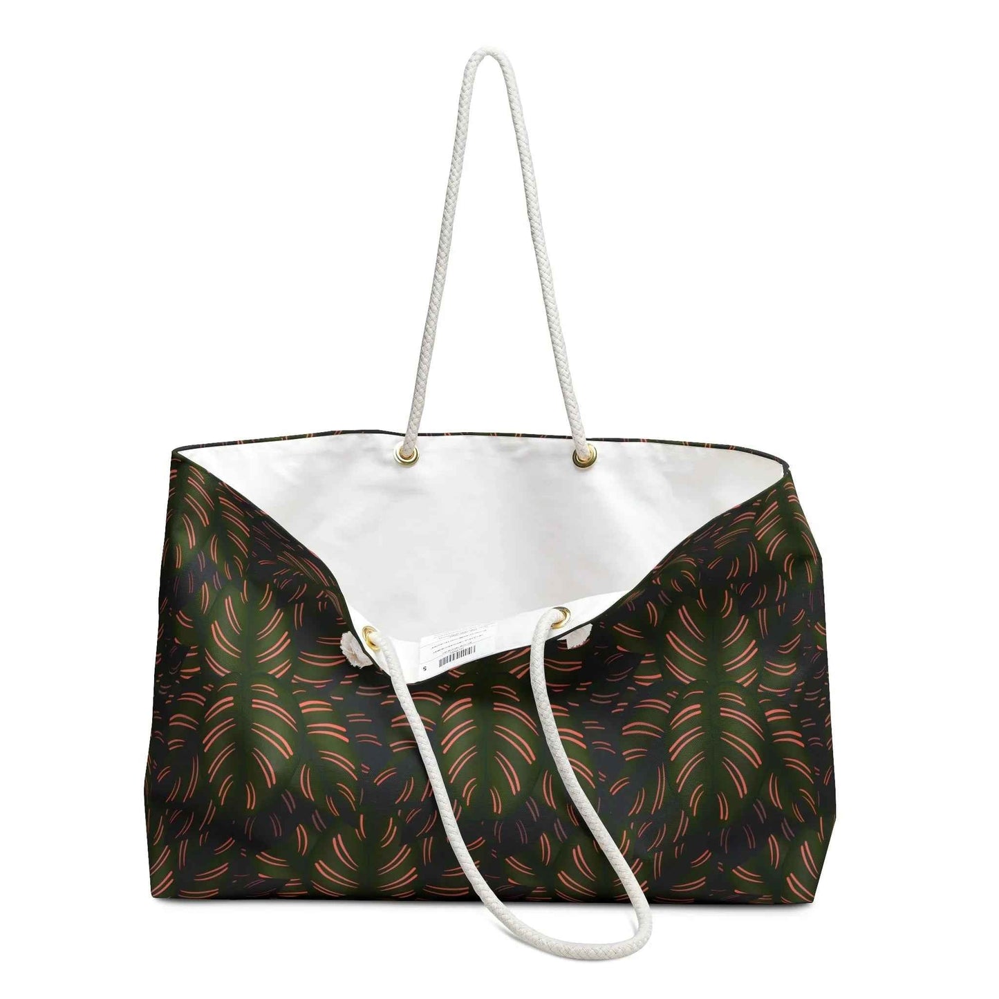 Calathea Pinstripe Pattern Weekender Bag