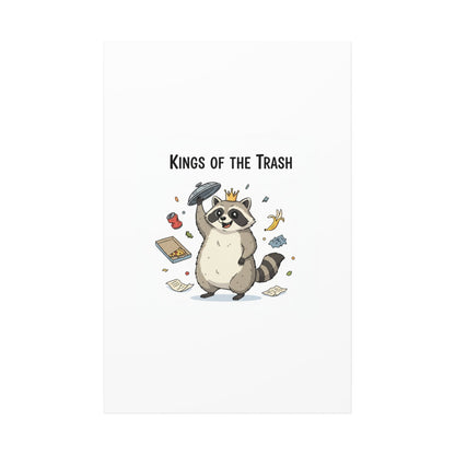 Kings of the Trash Canvas, Raccoon Doodle | Trash Panda, Goofy Critter Art