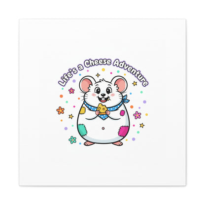 Life's a Cheese Adventure Canvas | Rodent-Core rat art print